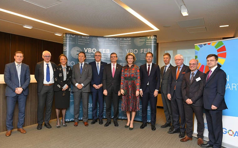 Fried Vancraen with Her Majesty Queen Mathilde, the Queen of Belgium