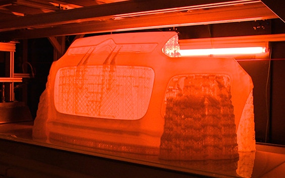 Inside Materialise’s large-scale Mammoth stereolithography printer 