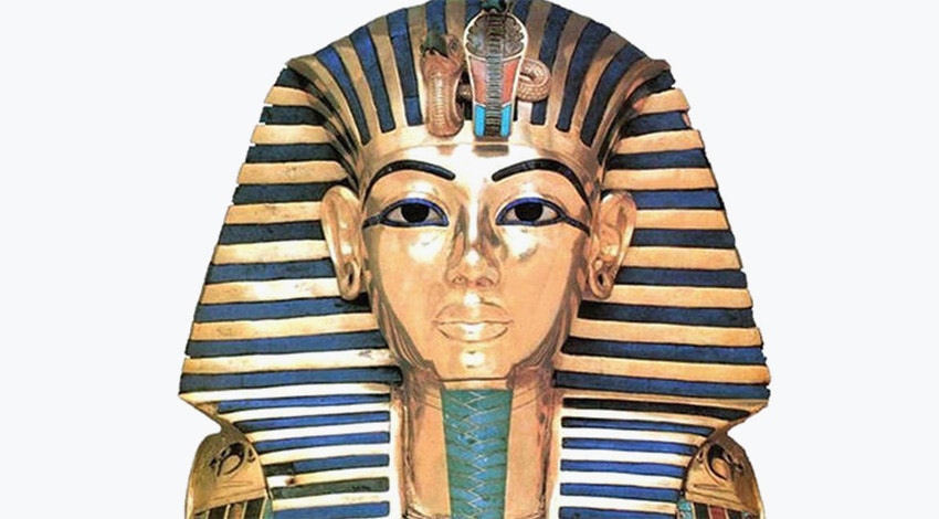 View of the 3D-printed replica of the head of the King Tut mask