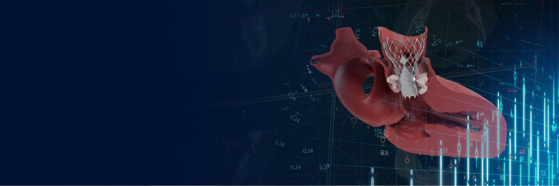 Digital render of a valve within a heart