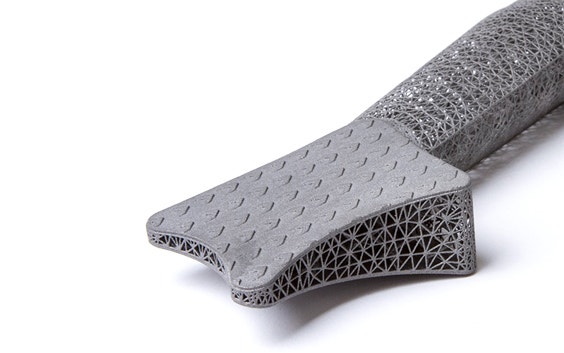 Pédale en métal légère imprimée en 3D