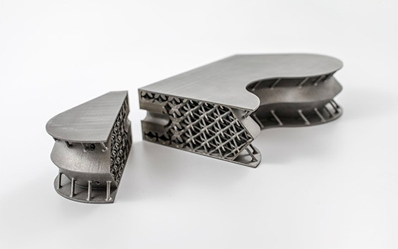 Aerospace component 3D-printed in titanium