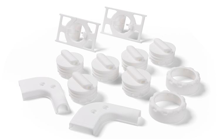 PA 12 parts printed with selective laser sintering for Sartorius