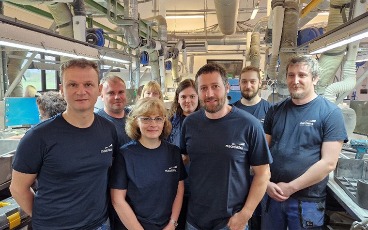 Group photo of Materialise production team members from Materialise Czech Republic
