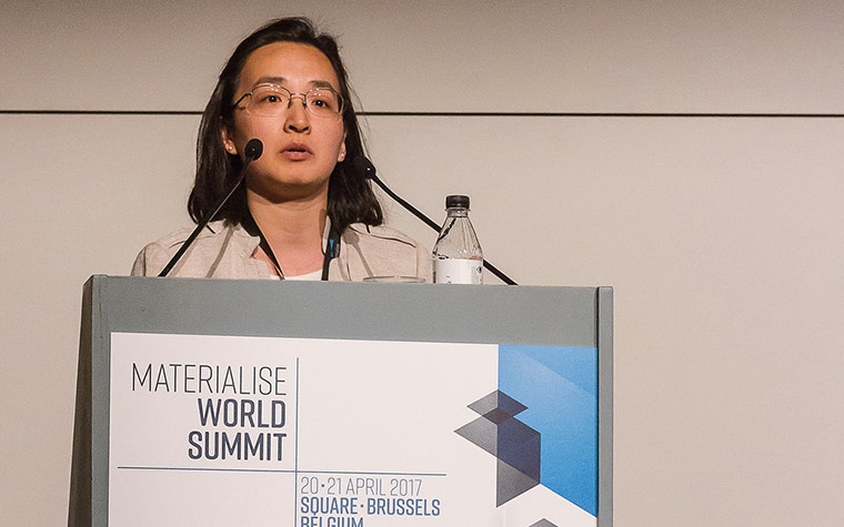 Dr. Dee Dee Wang presenting at the Materialise World Summit 