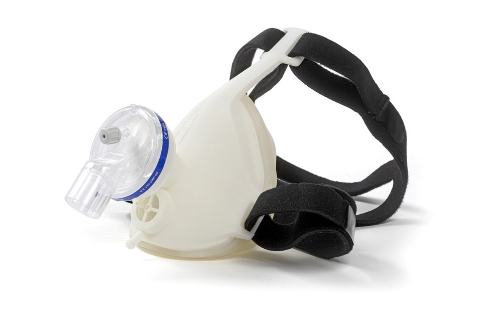 Non-invasive PEEP mask with vacuum-cast components