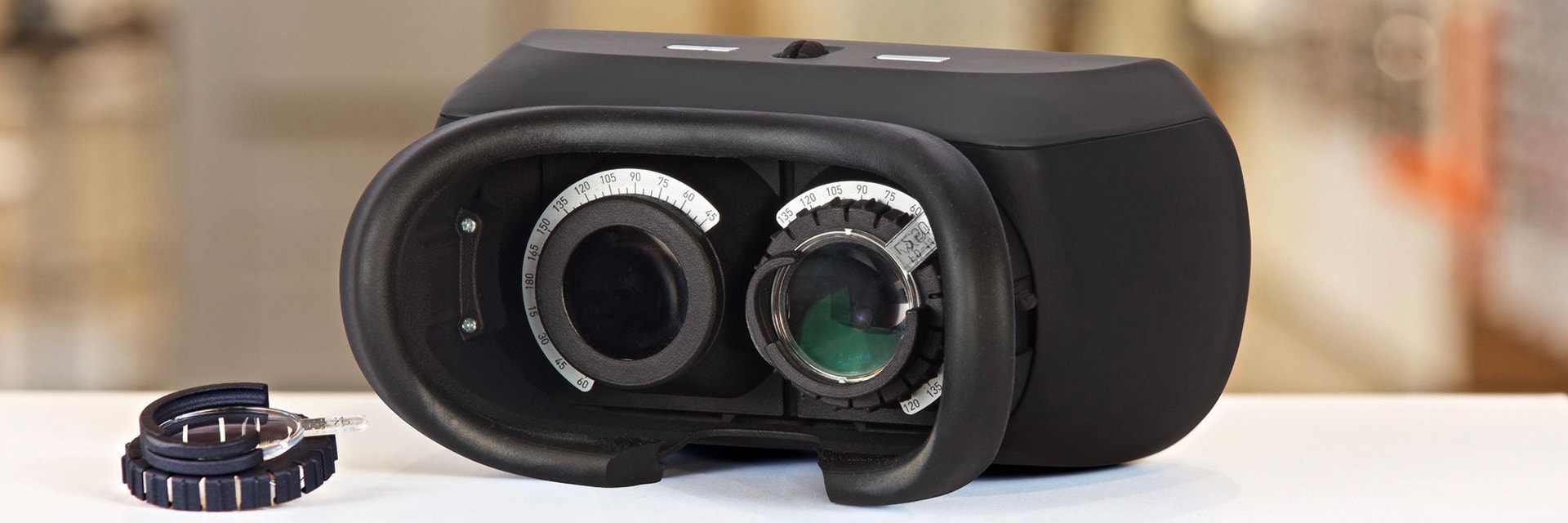 Detailed image of the HOYA vision simulator