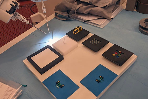 MMI's original training board for the Symani Surgical System