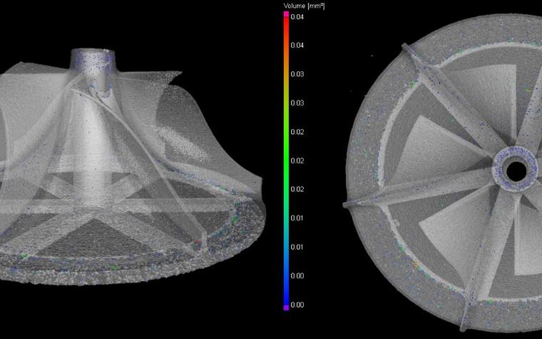 CT scan and analysis of metal part