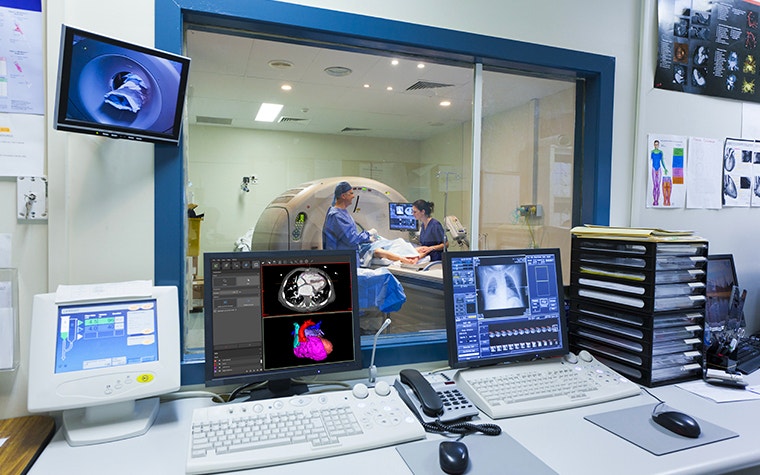 3D planning set-up in a radiology department 