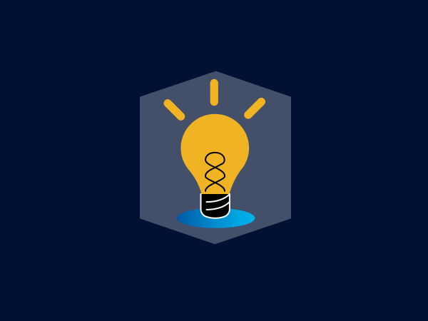 Illustrated icon of a lightbulb