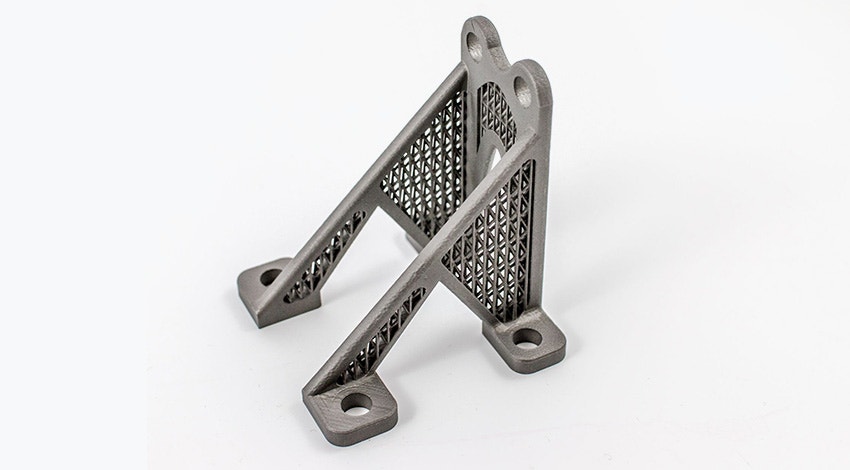 Lightweight metal part with lattice structures