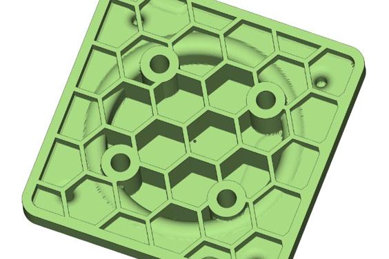 3D design of a prototype with a honeycomb structure