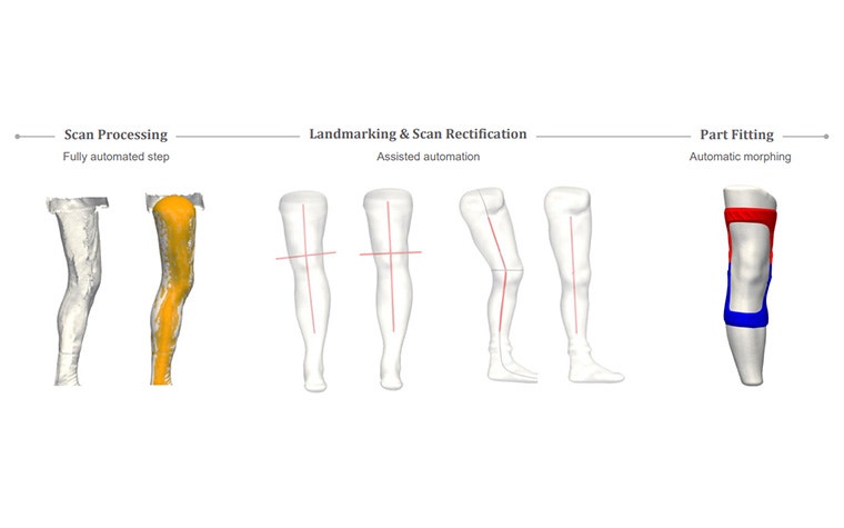 Scan processing to part fitting workflow in Toolkit3D.