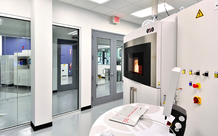 View of Parker Hannifin’s additive manufacturing machines