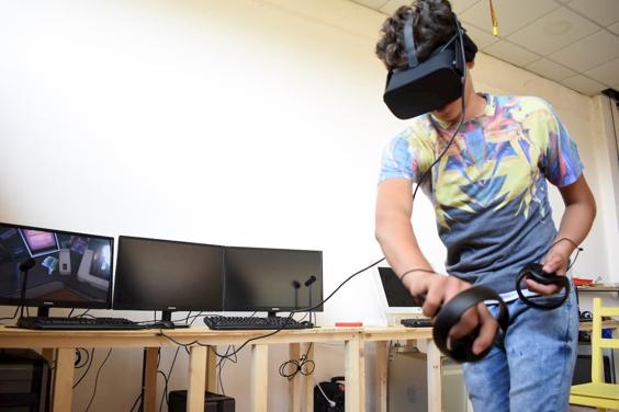 Man using VR