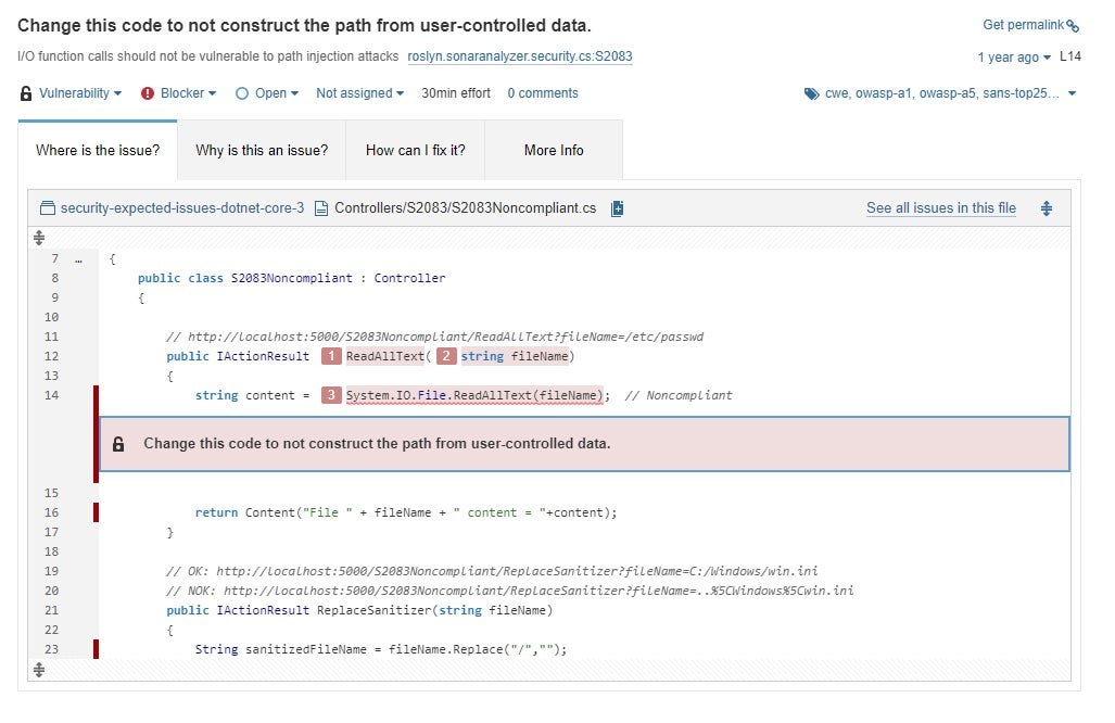 Changing code constructs