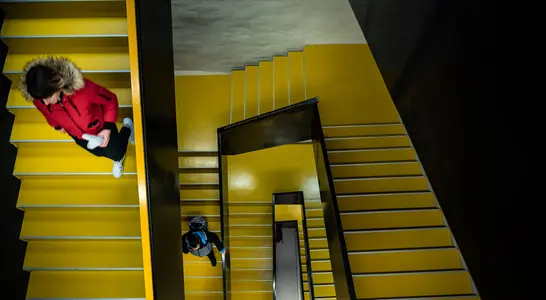 Stiegenhaus im Zubau Stiegenhaus im Zubau