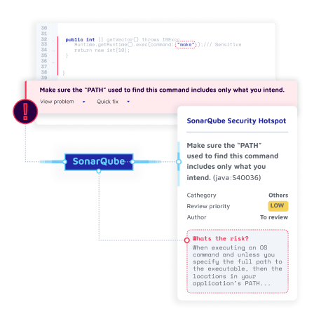 An error is found in code and identified while providing an explanation of the risk.