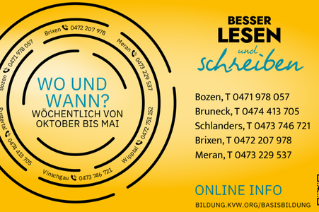 Fünf Unterstützungsstellen in ganz Südtirol