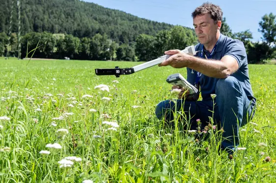 Fig. 3: Resa e qualità del foraggio al centro della ricerca nei campi sperimentali di Teodone, Brunico: © Laimburg Research Centre/ivo corrà