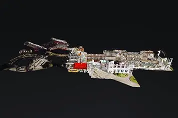 La vista in modalità “casa delle bambole” fornisce una panoramica tridimensionale della struttura dell'edificio e facilita l’orientamento durante il tour.: ©Centro di Sperimentazione Laimburg/visim