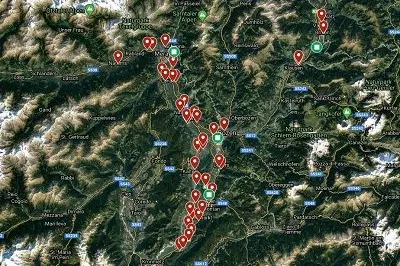 appa dei siti di rilascio della vespa samurai da parte del Centro di Sperimentazione Laimburg