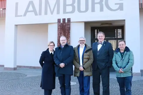 Abb. 1: von links Sabine Öttl, Tewes Tralau, Michael Oberhuber, Andreas Hensel, Klaus Marschall: © Laimburg Research Centre/Julia rizzo