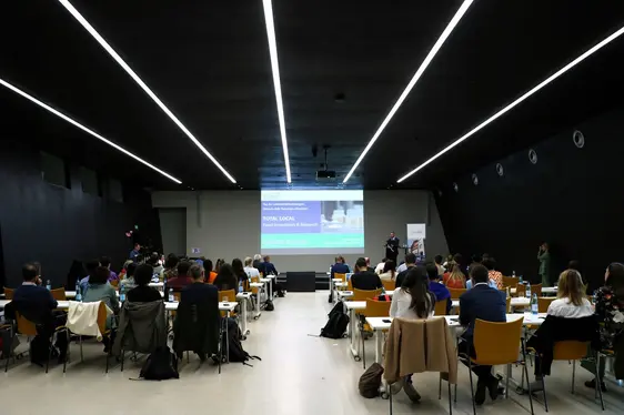 Fig. 3: Pubblico presente alla 6^ Giornata delle Tecnologie Alimentari del Centro di Sperimentazione Laimburg al NOI Techpark: © Laimburg Research Centre/Agnese Martinelli