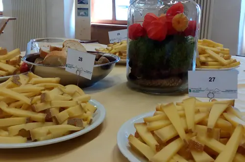 Käse geschnitten Käse geschnitten