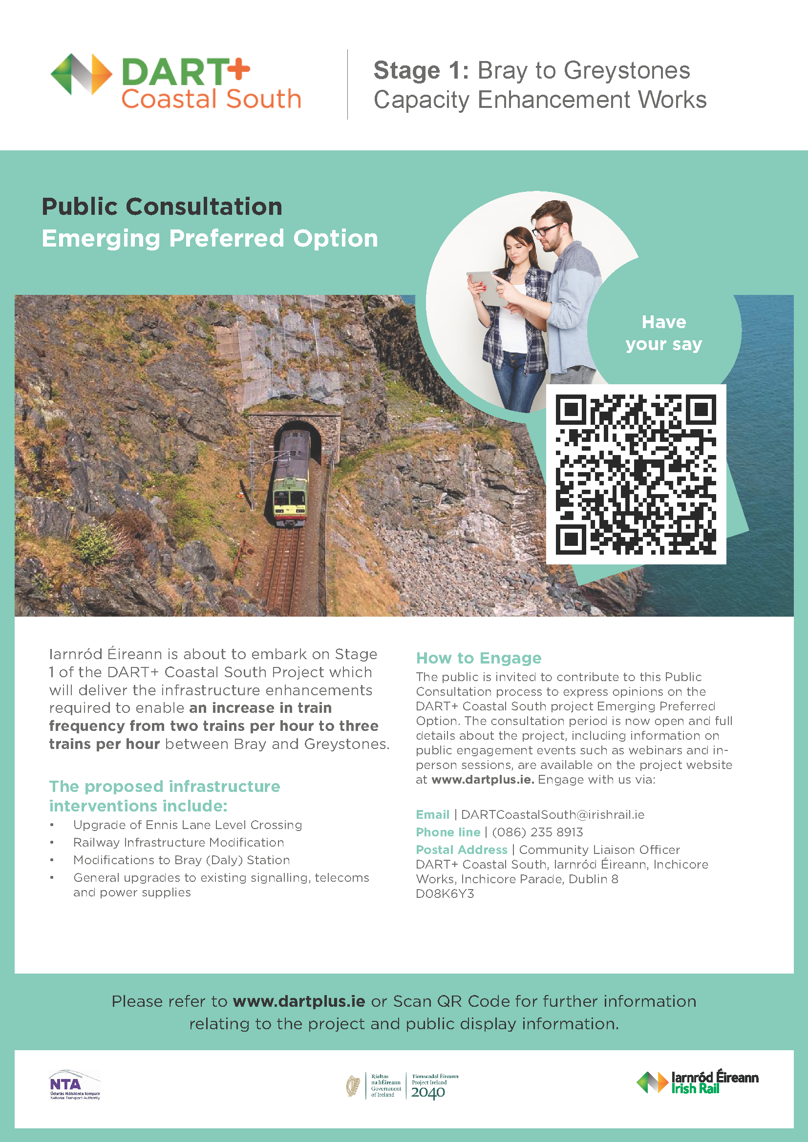DART+ Coastal South Public Consultation Leaflet
