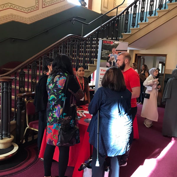 DKMS Volunteer with guests at Qawwali community event DKMS Volunteer with guests at Qawwali community event