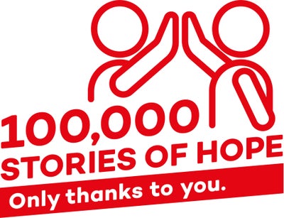 100,000 donors graphic 100,000 donors graphic