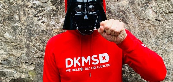  DKMS staff member role-playing Darth Vader