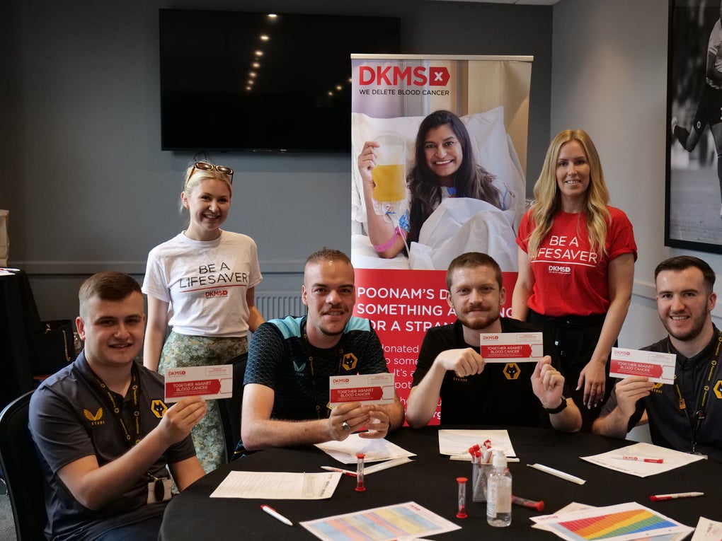 Wolves and DKMS staff Wolves and DKMS staff
