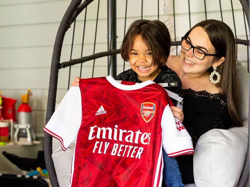 Ryan hopes one day to see his Arsenal play at the Emirates Stadium Ryan hopes one day to see his Arsenal play at the Emirates Stadium