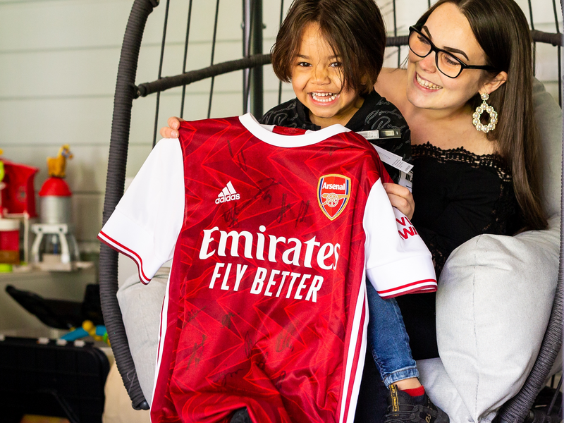 Ryan hopes one day to see his Arsenal play at the Emirates Stadium Ryan hopes one day to see his Arsenal play at the Emirates Stadium