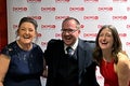 Chris Bain (centre) with two DKMS Scotland colleagues