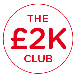 A red circle with "The £2K club" written inside