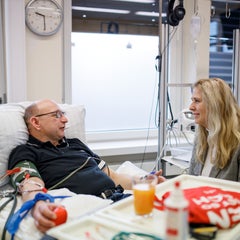 Donor Michael with Chief Executive Officer, Dr Elke Neujahr