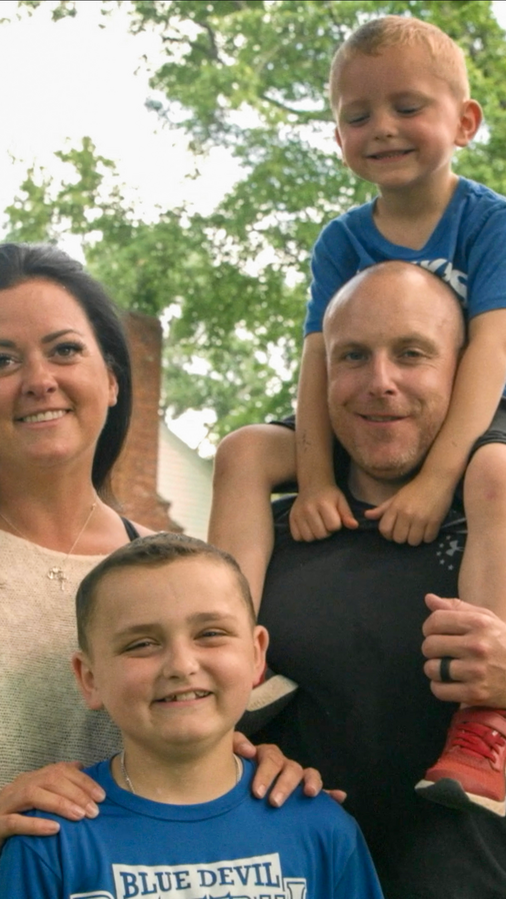 DKMS patient Grady Smith with his family