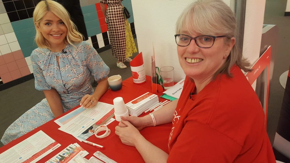 Holly Willoughby registering as a blood stem cell donor Holly Willoughby registering as a blood stem cell donor