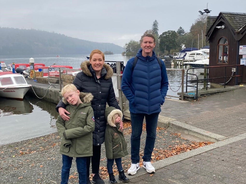 Image of Helen and her family at the harbor Image of Helen and her family at the harbor
