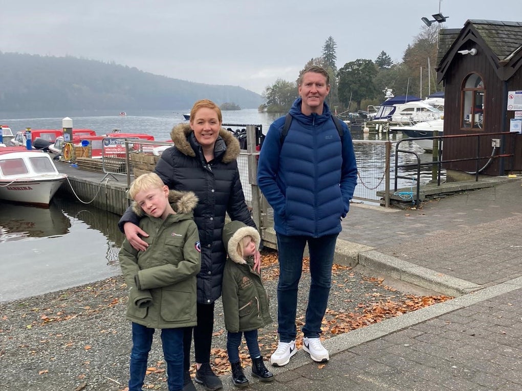 Image of Helen and her family at the harbor Image of Helen and her family at the harbor