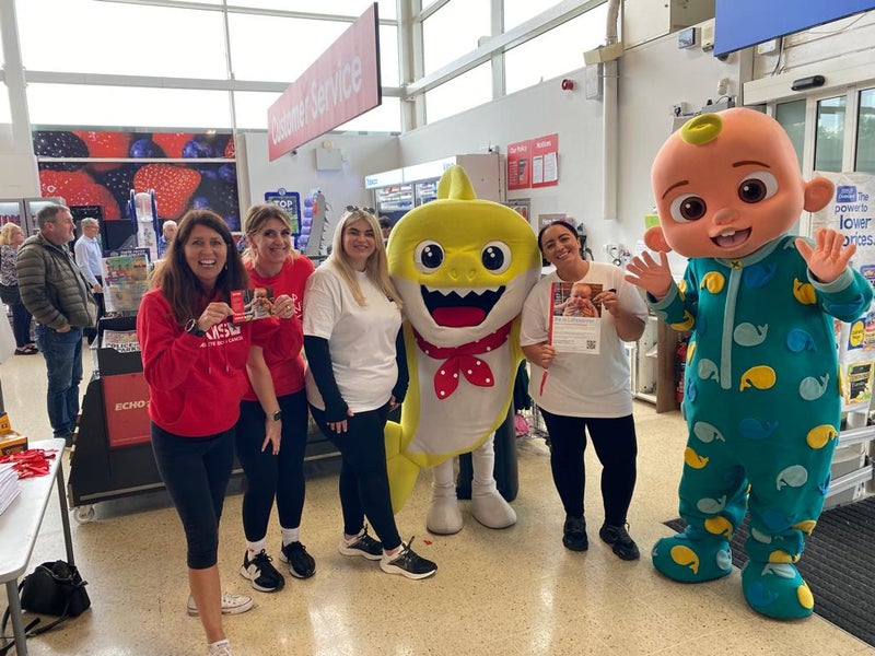 Dkms staff and volunteers having fun with Baby Shark and in Liverpool 