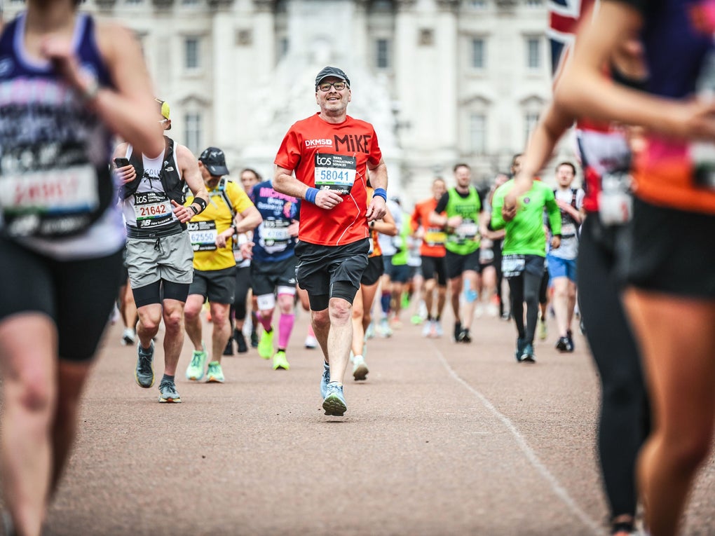 Mike running the London Marathon 2024 for DKMS Mike running the London Marathon 2024 for DKMS