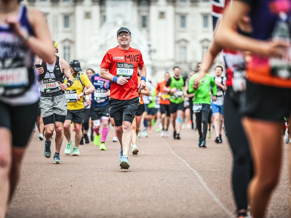 Mike running the London Marathon 2024 for DKMS Mike running the London Marathon 2024 for DKMS