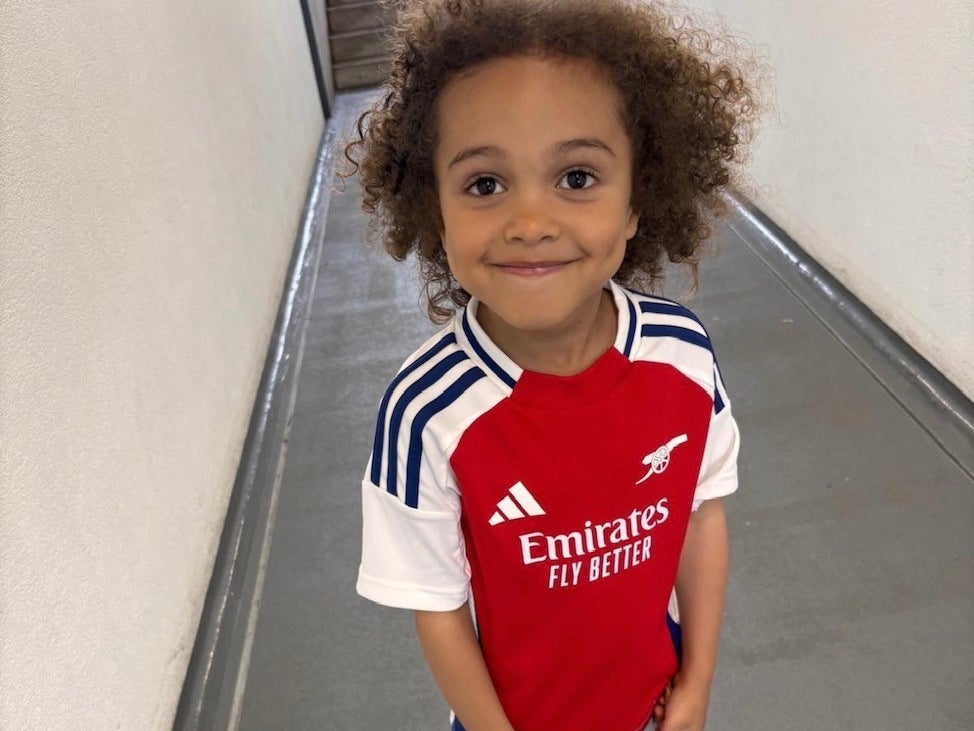little boy wearing Arsenal T-Shirt little boy wearing Arsenal T-Shirt