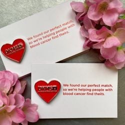 DKMS pin with flowers on the side DKMS pin with flowers on the side