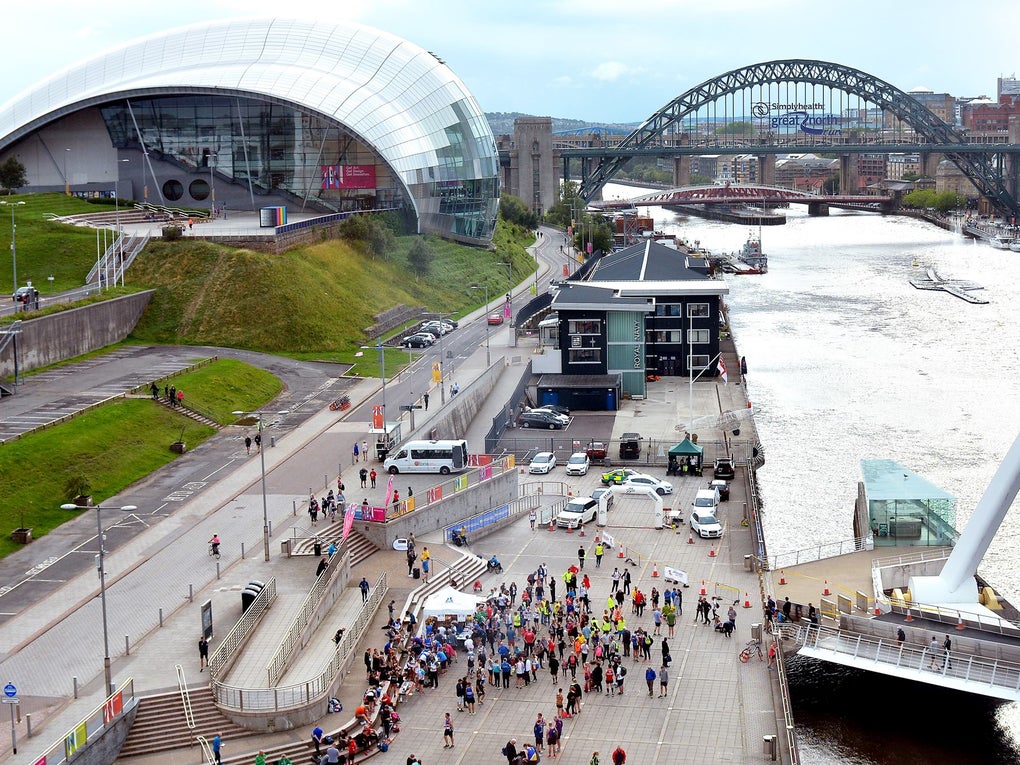 Aerial view of Gateshead Quayside Aerial view of Gateshead Quayside